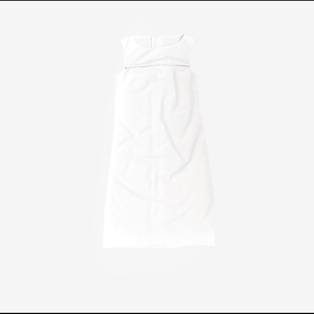 White shift dress